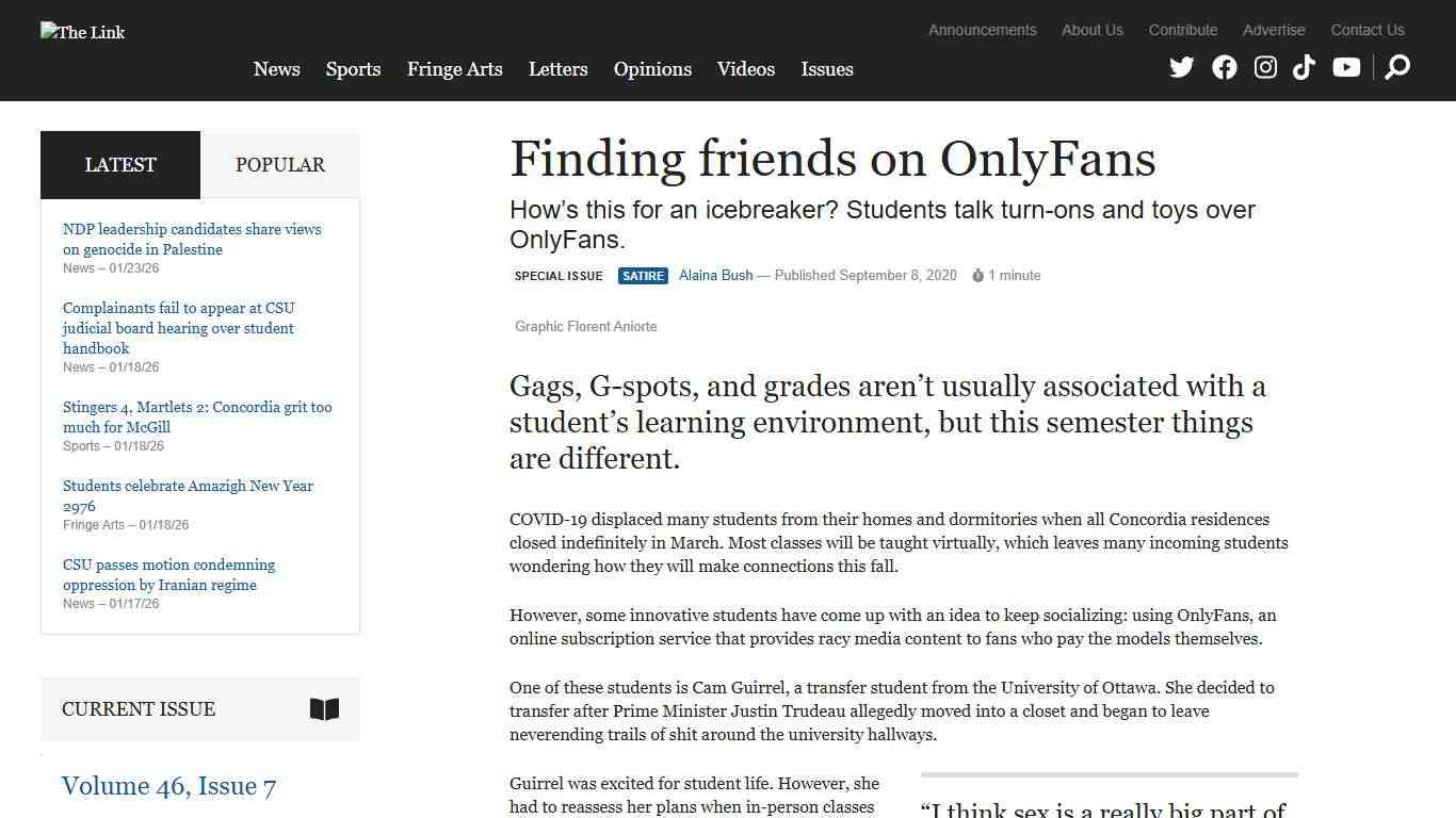 Finding friends on OnlyFans Special Issue – The Link